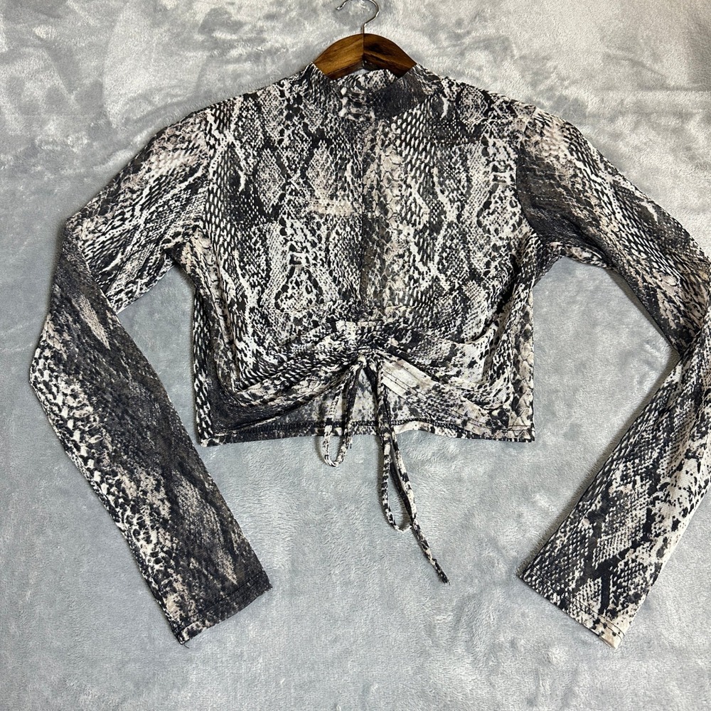 Snakeskin Whimsigoth Festival Small Sheer Cropped Punk Goth Grunge Edgy Baddie